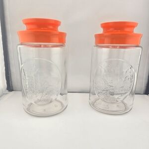 Vintage Anchor Hocking Old Mill with Water Wheel Coffe Jar Canister